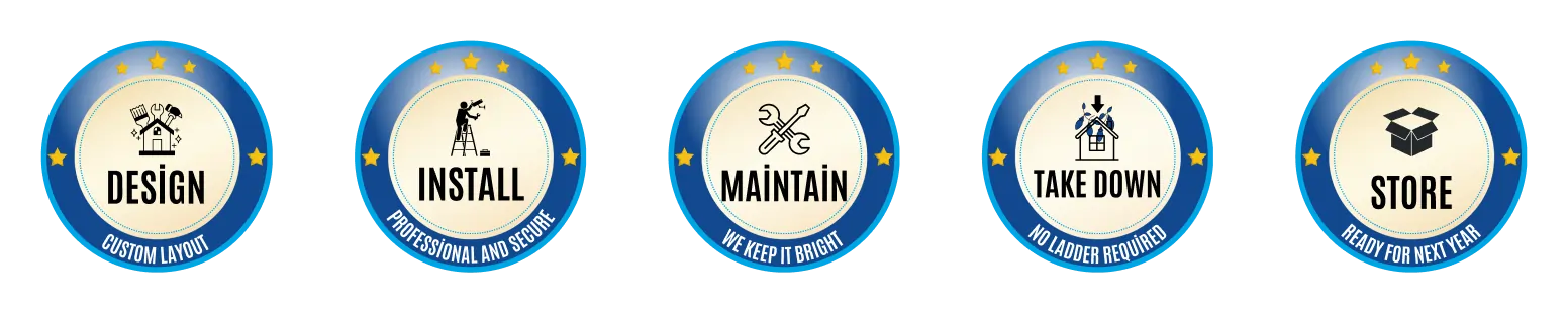 Johnny Tsunami Christmas Badges